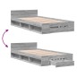 vidaXL Giroletto Cassetto Grigio Sonoma 100x200 cm Legno Multistrato vidaXL Giroletto Cassetto Grigio Sonoma 100x200 cm Legno Multistrato