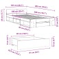 vidaXL Giroletto Cassetto Grigio Sonoma 100x200 cm Legno Multistrato vidaXL Giroletto Cassetto Grigio Sonoma 100x200 cm Legno Multistrato