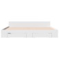 vidaXL Giroletto con Cassetti Bianco 200x200 cm in Legno Multistrato vidaXL Giroletto con Cassetti Bianco 200x200 cm in Legno Multistrato
