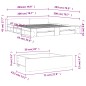 vidaXL Giroletto con Cassetti Bianco 200x200 cm in Legno Multistrato vidaXL Giroletto con Cassetti Bianco 200x200 cm in Legno Multistrato