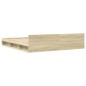 vidaXL Giroletto Cassetti Rovere Sonoma 200x200 cm Legno Multistrato vidaXL Giroletto Cassetti Rovere Sonoma 200x200 cm Legno Multistrato