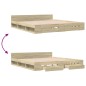 vidaXL Giroletto Cassetti Rovere Sonoma 200x200 cm Legno Multistrato vidaXL Giroletto Cassetti Rovere Sonoma 200x200 cm Legno Multistrato