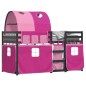 vidaXL Letto a Castello senza Materasso Rosa 90x200 cm Legno di Pino vidaXL Letto a Castello senza Materasso Rosa 90x200 cm Legno di Pino
