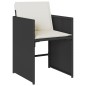 vidaXL Set da Pranzo da Giardino 15 pz con Cuscini Nero in Polyrattan vidaXL Set da Pranzo da Giardino 15 pz con Cuscini Nero in Polyrattan
