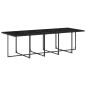 vidaXL Set da Pranzo da Giardino 15 pz con Cuscini Nero in Polyrattan vidaXL Set da Pranzo da Giardino 15 pz con Cuscini Nero in Polyrattan