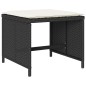 vidaXL Set da Pranzo da Giardino 15 pz con Cuscini Nero in Polyrattan vidaXL Set da Pranzo da Giardino 15 pz con Cuscini Nero in Polyrattan