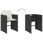 vidaXL Set da Pranzo da Giardino 15 pz con Cuscini Nero in Polyrattan vidaXL Set da Pranzo da Giardino 15 pz con Cuscini Nero in Polyrattan