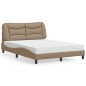 vidaXL Letto con Materasso Cappuccino 140x200cm Similpelle vidaXL Letto con Materasso Cappuccino 140x200cm Similpelle