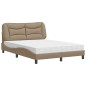vidaXL Letto con Materasso Cappuccino 140x200cm Similpelle vidaXL Letto con Materasso Cappuccino 140x200cm Similpelle