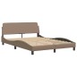 vidaXL Letto con Materasso Cappuccino 140x200cm Similpelle vidaXL Letto con Materasso Cappuccino 140x200cm Similpelle