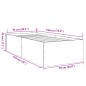 vidaXL Giroletto Grigio Cemento 75x190 cm in Legno Multistrato vidaXL Giroletto Grigio Cemento 75x190 cm in Legno Multistrato