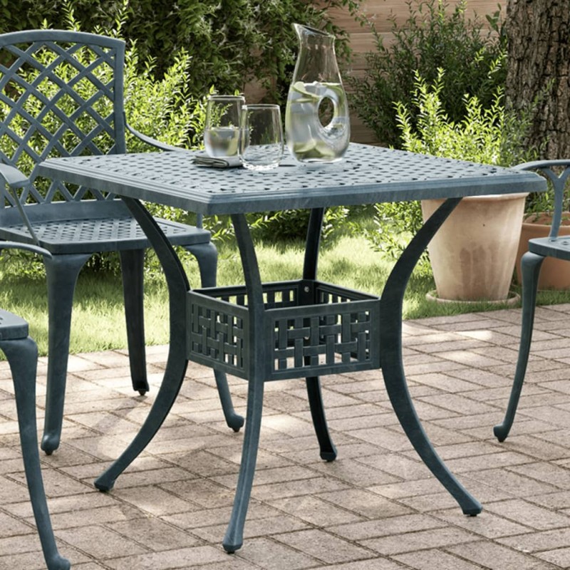 vidaXL Tavolo da Giardino Verde 80x80x75 cm in Alluminio Pressofuso vidaXL Tavolo da Giardino Verde 80x80x75 cm in Alluminio Pressofuso