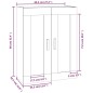 Mobile a Parete Nero 69,5x32,5x90 cm in Legno Multistrato