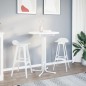 vidaXL Tavolo da Pranzo Bianco Ø80x110 cm Legno Multistrato e Acciaio
