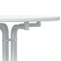 vidaXL Tavolo da Pranzo Bianco Ø80x110 cm Legno Multistrato e Acciaio