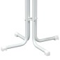 vidaXL Tavolo da Pranzo Bianco Ø80x110 cm Legno Multistrato e Acciaio