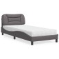 vidaXL Letto con Materasso Grgio 80x200 cm in Similpelle