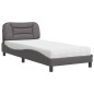 vidaXL Letto con Materasso Grgio 80x200 cm in Similpelle