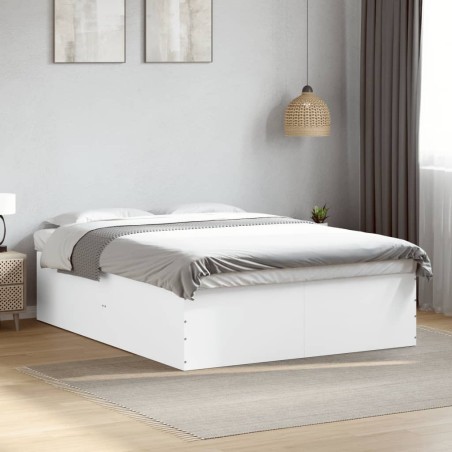 vidaXL Giroletto Bianco 160x200 cm in Legno Multistrato