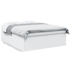 vidaXL Giroletto Bianco 160x200 cm in Legno Multistrato