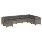 vidaXL Set Divano da Giardino 8 pz con Cuscini Grigio in Polyrattan vidaXL Set Divano da Giardino 8 pz con Cuscini Grigio in Polyrattan