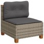 vidaXL Set Divano da Giardino 8 pz con Cuscini Grigio in Polyrattan vidaXL Set Divano da Giardino 8 pz con Cuscini Grigio in Polyrattan