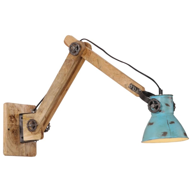 vidaXL Lampada a Parete 25 W Blu Anticato 96x15x20 cm E27 vidaXL Lampada a Parete 25 W Blu Anticato 96x15x20 cm E27