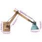 vidaXL Lampada a Parete 25 W Blu Anticato 96x15x20 cm E27 vidaXL Lampada a Parete 25 W Blu Anticato 96x15x20 cm E27