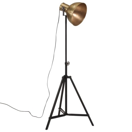 vidaXL Lampada da Terra 25 W Ottone Anticato 61x61x90/150 cm E27