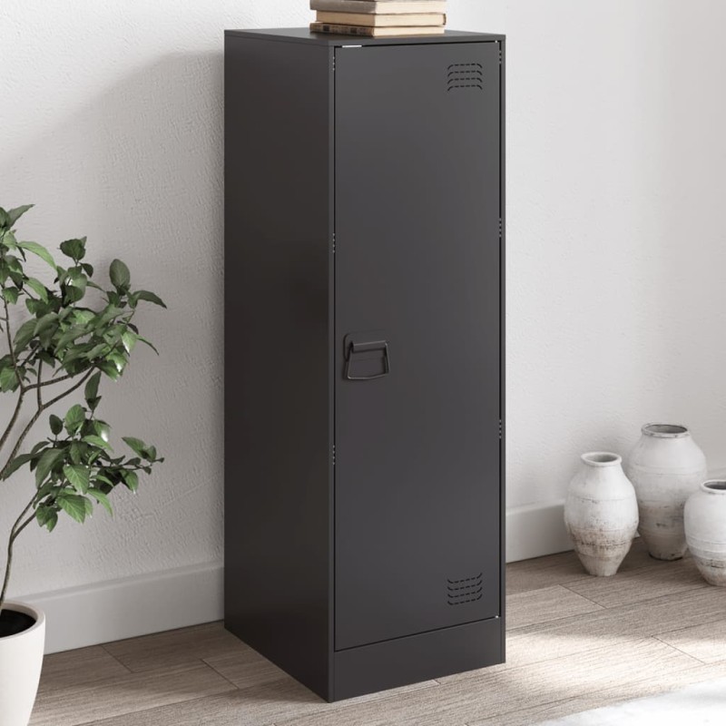 vidaXL Credenza Nera 34,5x39x107 cm in Acciaio vidaXL Credenza Nera 34,5x39x107 cm in Acciaio