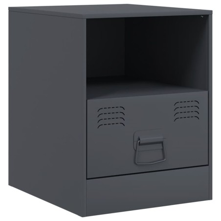 vidaXL Comodino Antracite 34,5x39x44 cm in Acciaio