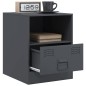 vidaXL Comodino Antracite 34,5x39x44 cm in Acciaio