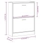 Scarpiera Rovere Fumo 63x24x81 cm in Legno Multistrato Scarpiera Rovere Fumo 63x24x81 cm in Legno Multistrato
