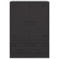vidaXL Credenza Nera 67x39x95 cm in Acciaio vidaXL Credenza Nera 67x39x95 cm in Acciaio