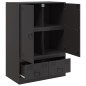 vidaXL Credenza Nera 67x39x95 cm in Acciaio vidaXL Credenza Nera 67x39x95 cm in Acciaio