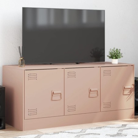 vidaXL Mobile Porta TV Rosa 99x39x44 cm in Acciaio