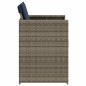 vidaXL Sedie da Giardino con Cuscini 4pz Grigio in Polyrattan