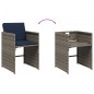 vidaXL Sedie da Giardino con Cuscini 4pz Grigio in Polyrattan