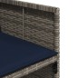 vidaXL Sedie da Giardino con Cuscini 4pz Grigio in Polyrattan