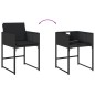 vidaXL Sedie da Giardino con Cuscini 4 pz Nere in Polyrattan