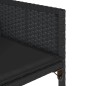 vidaXL Sedie da Giardino con Cuscini 4 pz Nere in Polyrattan
