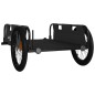 vidaXL Rimorchio da Bici Nero Oxford e Ferro