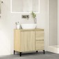 vidaXL Armadietto da Bagno Rovere Sonoma 65x33x60 cm Legno Multistrato vidaXL Armadietto da Bagno Rovere Sonoma 65x33x60 cm Legno Multistrato