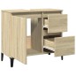 vidaXL Armadietto da Bagno Rovere Sonoma 65x33x60 cm Legno Multistrato vidaXL Armadietto da Bagno Rovere Sonoma 65x33x60 cm Legno Multistrato