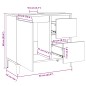 vidaXL Armadietto da Bagno Rovere Sonoma 65x33x60 cm Legno Multistrato vidaXL Armadietto da Bagno Rovere Sonoma 65x33x60 cm Legno Multistrato