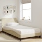 vidaXL Letto con Materasso Crema 100x200 cm in Tessuto vidaXL Letto con Materasso Crema 100x200 cm in Tessuto