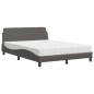 vidaXL Letto con Materasso Grigio 120x200 cm in Similpelle vidaXL Letto con Materasso Grigio 120x200 cm in Similpelle