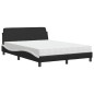 vidaXL Letto con Materasso Nero e Bianco 120x200 cm in Similpelle vidaXL Letto con Materasso Nero e Bianco 120x200 cm in Similpelle