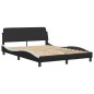 vidaXL Letto con Materasso Nero e Bianco 120x200 cm in Similpelle vidaXL Letto con Materasso Nero e Bianco 120x200 cm in Similpelle