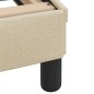 vidaXL Letto con Materasso Crema 140x19 cm in Tessuto